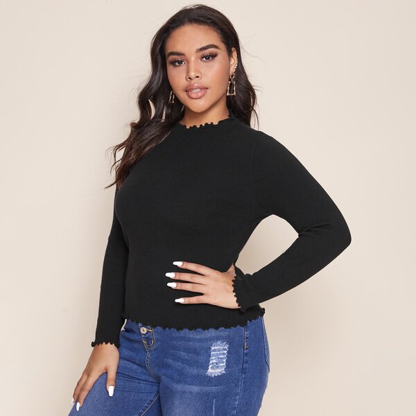 

Plus Lettuce Trim Slim Fit Sweater, Black