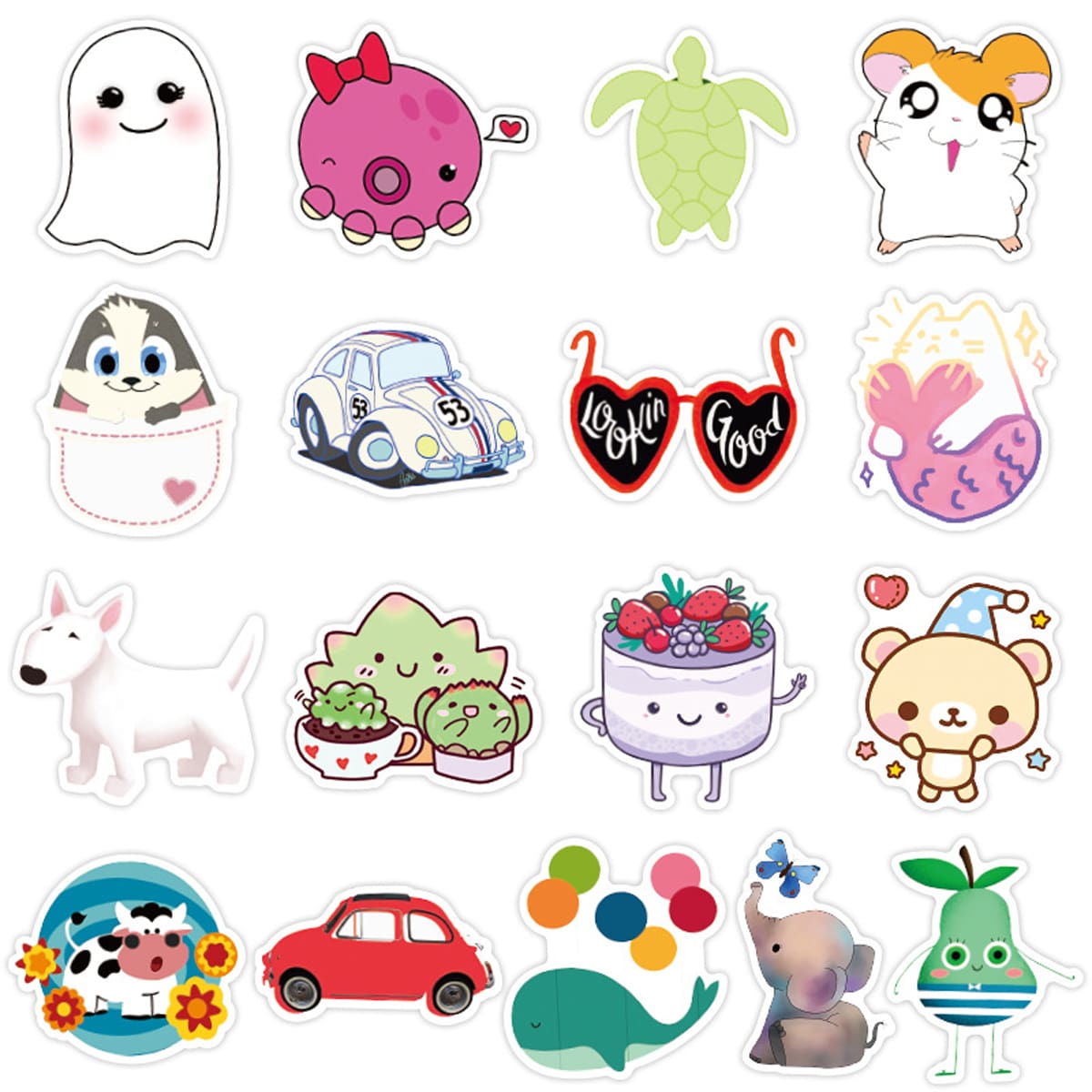 

50pcs Cartoon Sticker, Multicolor