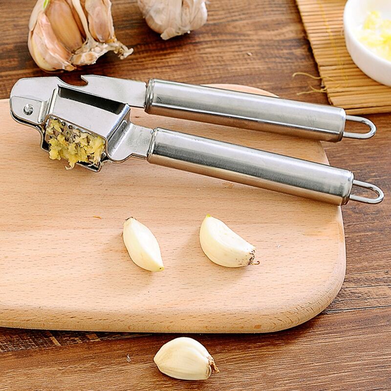 

1pc Stainless Steel Garlic Press, Silver
