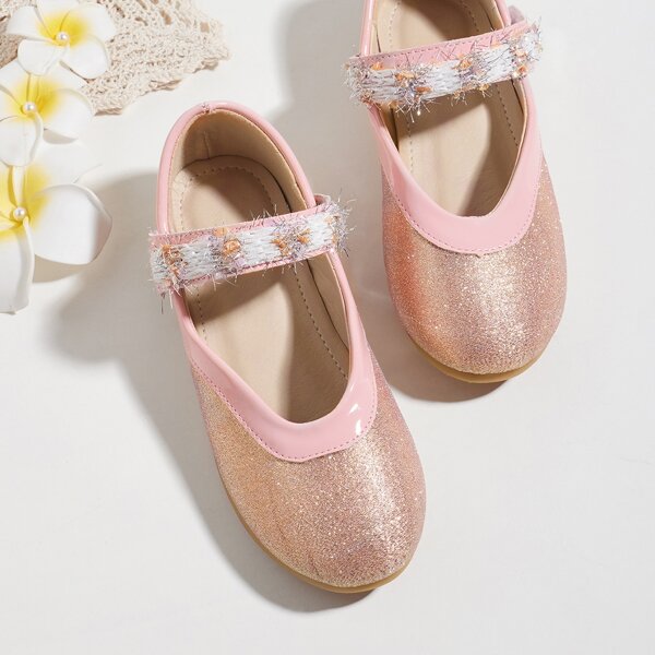 

Toddler Girls Velcro Strap Flats, Pink