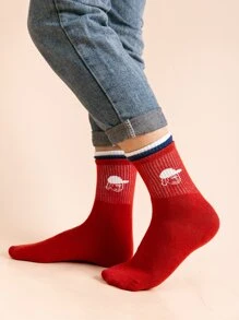 4 pares calcetines de hombres con estampado de dibujos animados - Multicolor - Ver 4