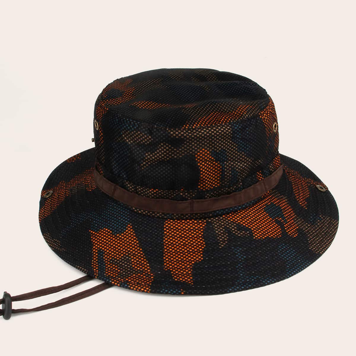 

Guys Camo Pattern Bucket Hat, Orange