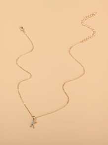 Collar con letra - Amarillo Oro - Ver 3