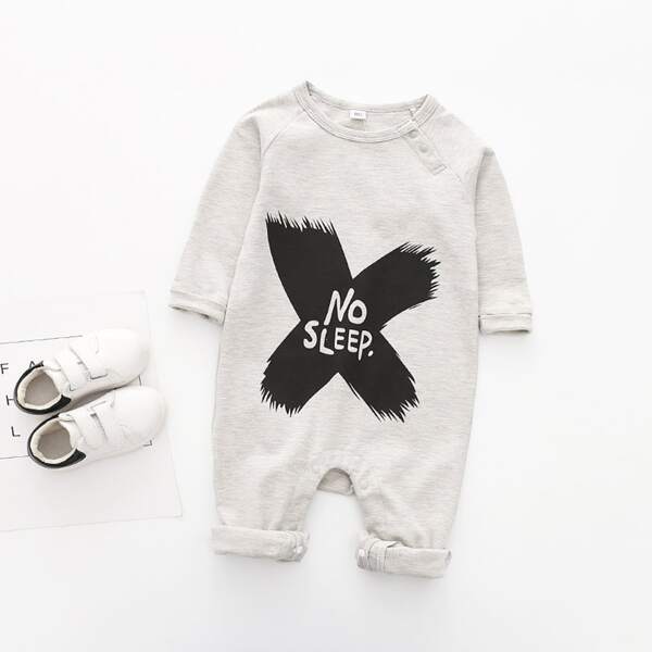 

Toddler Boys Slogan And Graphic Tee Jumpsuit, Light grey