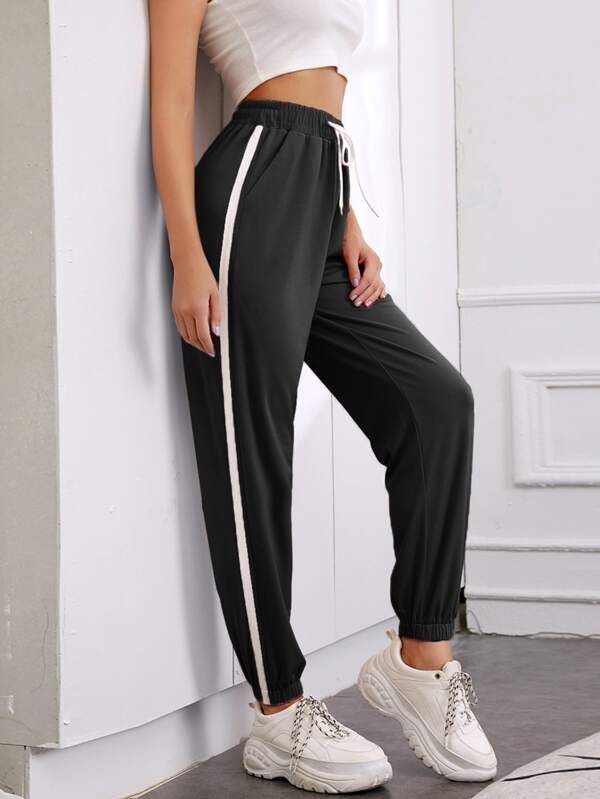 sweatpants side stripe
