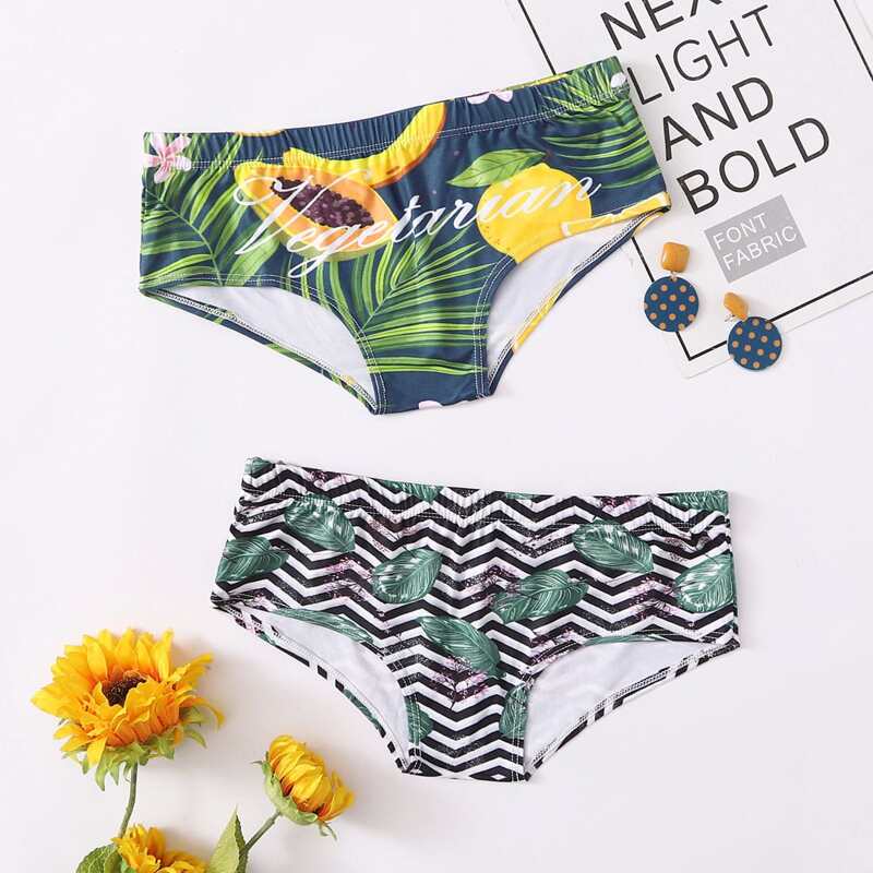 

2pack Fruit & Chevron Print Panty Set, Multicolor