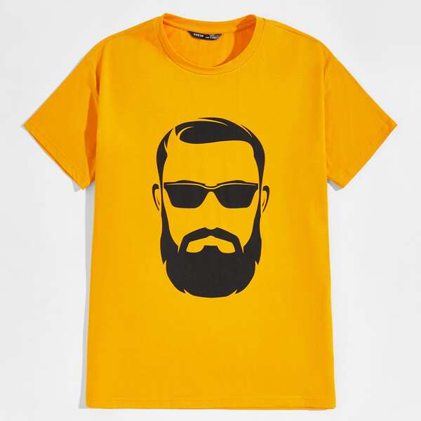 

Men Figure Graphic Top, Yellow bright