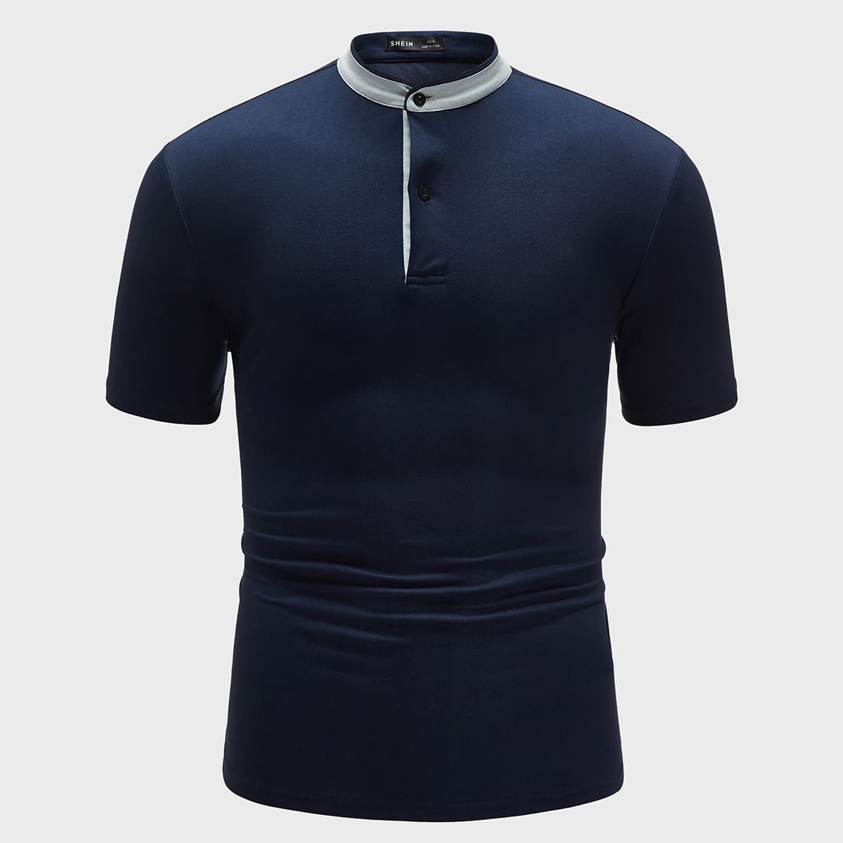 

Guys Contrast Neck Polo Shirt, Navy blue