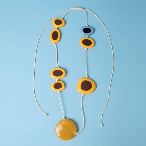 

Round Charm String Necklace, Multicolor
