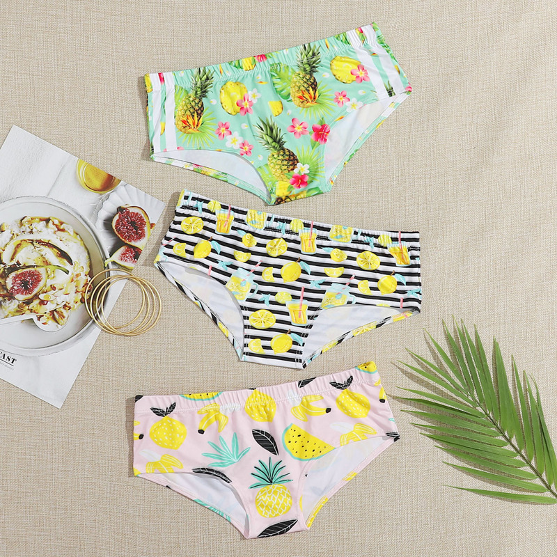 

3pack Striped & Fruit Print Panty Set, Multicolor