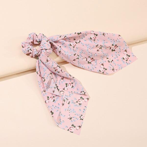 

Ditsy Floral Pattern Scrunchie Scarf, Pink