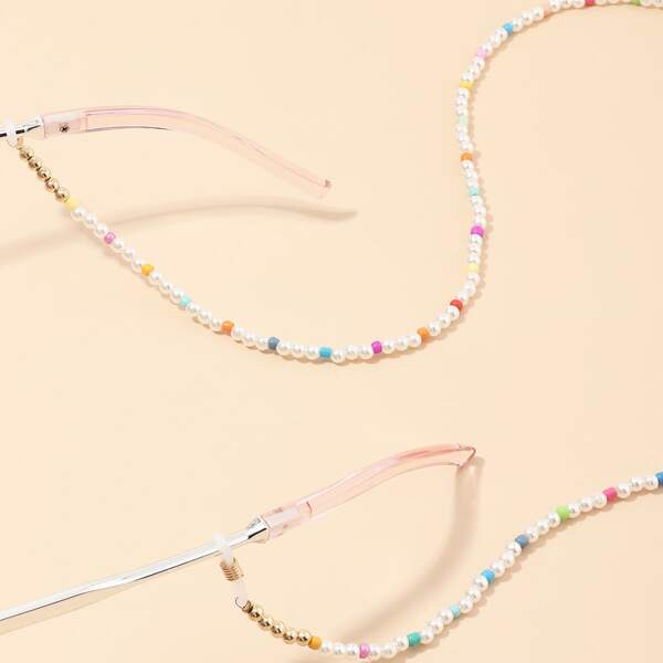 

Faux Pearl Beaded Glasses Chain, Multicolor
