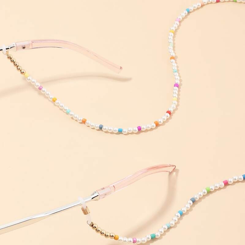 

Faux Pearl Beaded Glasses Chain, Multicolor
