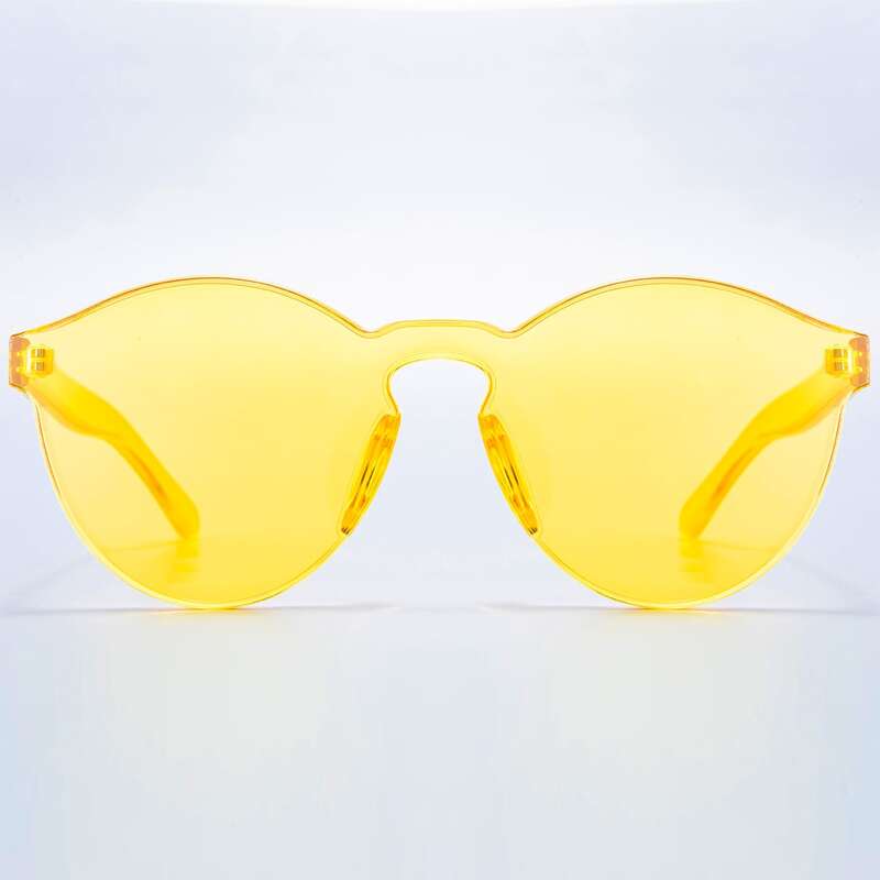 

Clear Rimless Sunglasses, Yellow