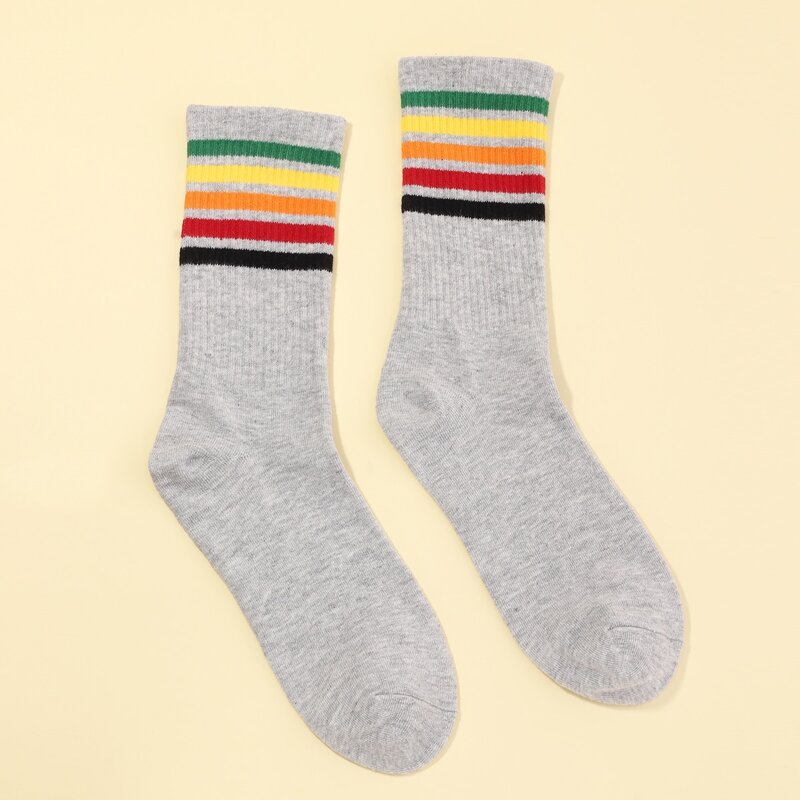 

Guys Striped Pattern Socks, Grey