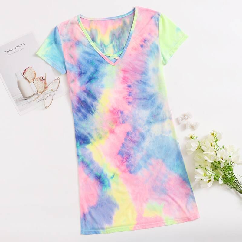 

Tie Dye Night Dress, Multicolor