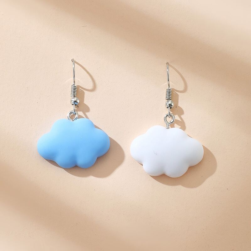 

Cloud Mismatched Drop Earrings, Multicolor