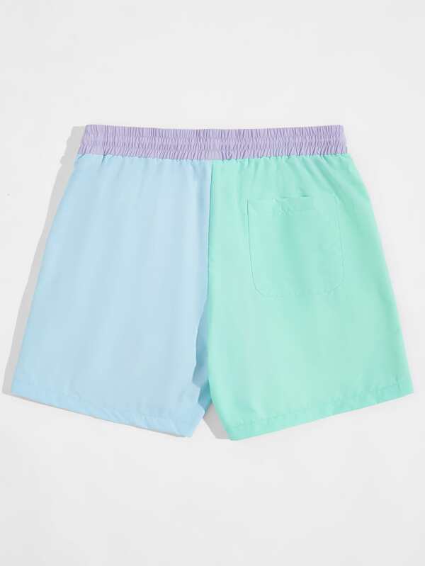Manfinity Hypemode Men Drawstring Waist Colorblock Shorts SHEIN USA