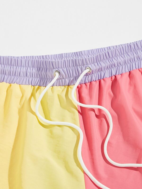 Manfinity Hypemode Men Drawstring Waist Colorblock Shorts SHEIN USA