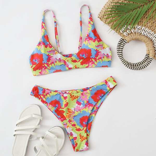 

Tie Dye Bikini Swimsuit, Multicolor