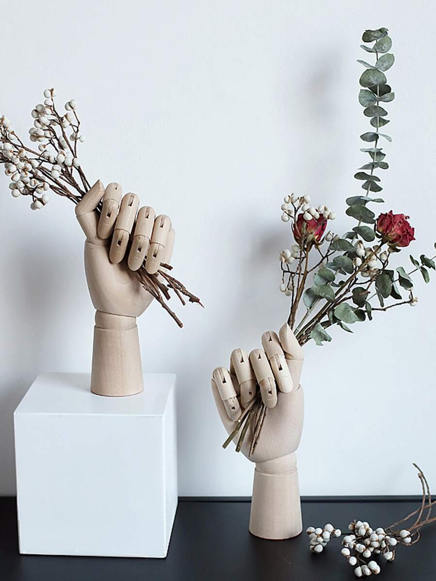 1pc Hand Shaped Flexible Decoration - Yellow - View 1