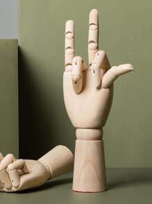 1pc Hand Shaped Flexible Decoration - Yellow - View 4