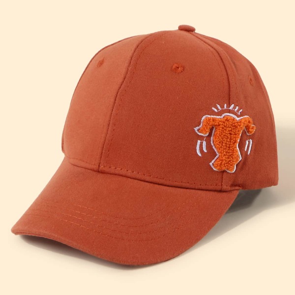 

Toddler Girls Cartoon Design Baseball Cap, Orange