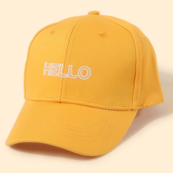 

Toddler Girls Letter Embroidered Baseball Cap, Yellow