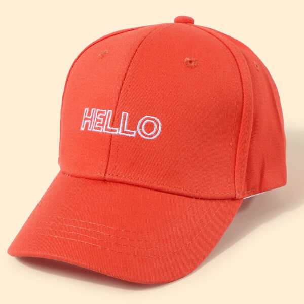 

Toddler Girls Letter Embroidered Baseball Cap, Orange