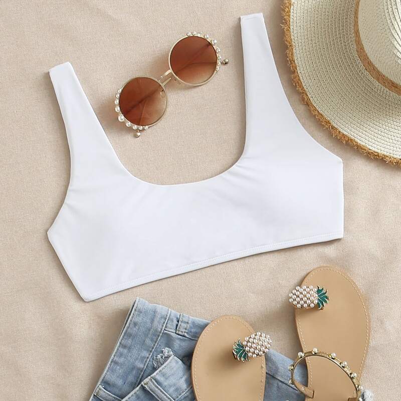 

White Pullover Bikini Top