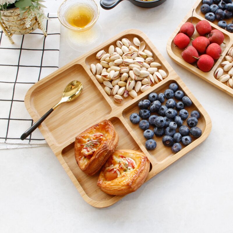 

Wooden Snack Tray, Khaki