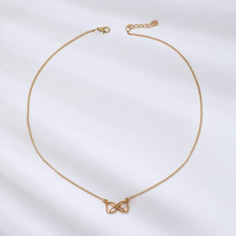 

Bow Pendant Chain Necklace, Gold