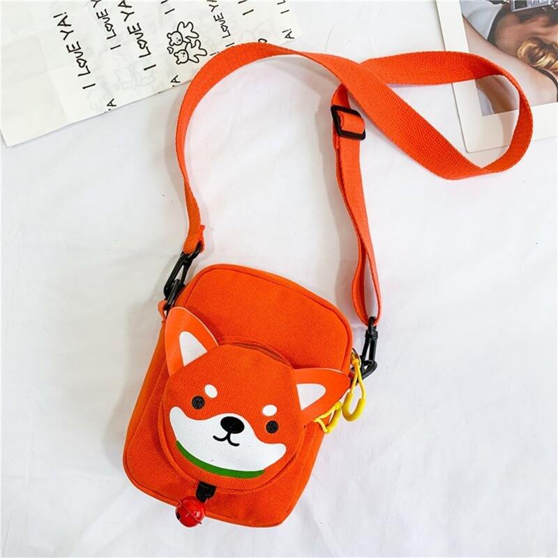 

Cartoon Canvas Crossbody Bag, Orange bright
