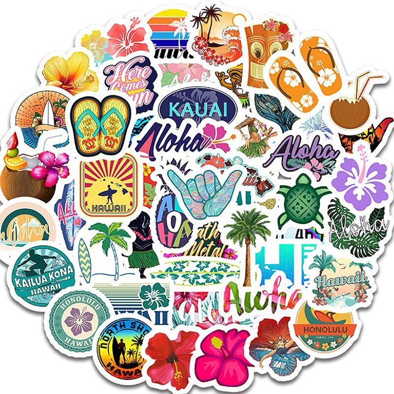 

50pcs Travel Pattern Sticker, Multicolor