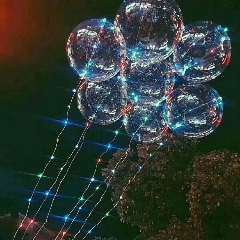 

1pc Balloon & 1pc String Light, Multicolor