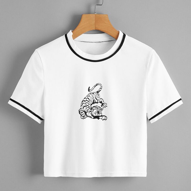 

Tiger Graphic Tee, White