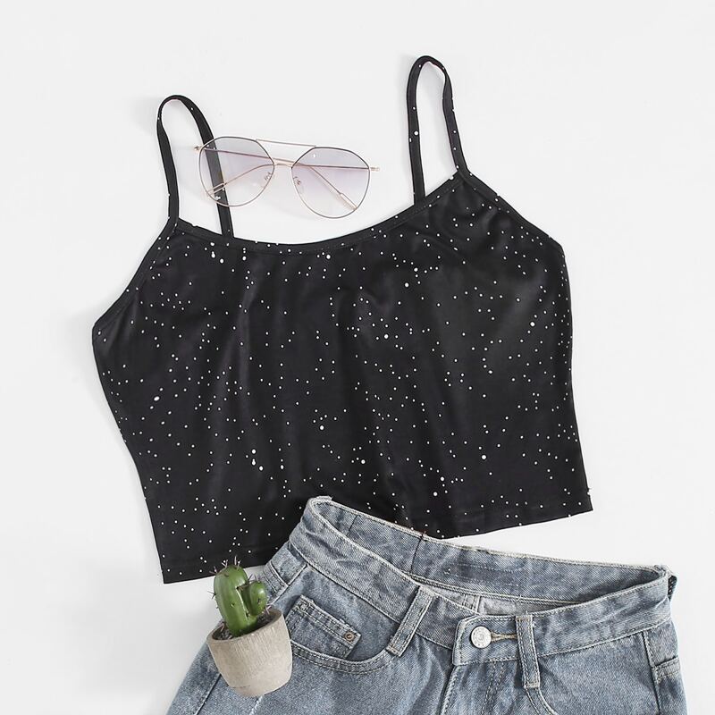 

Polka Dot Cami, Black