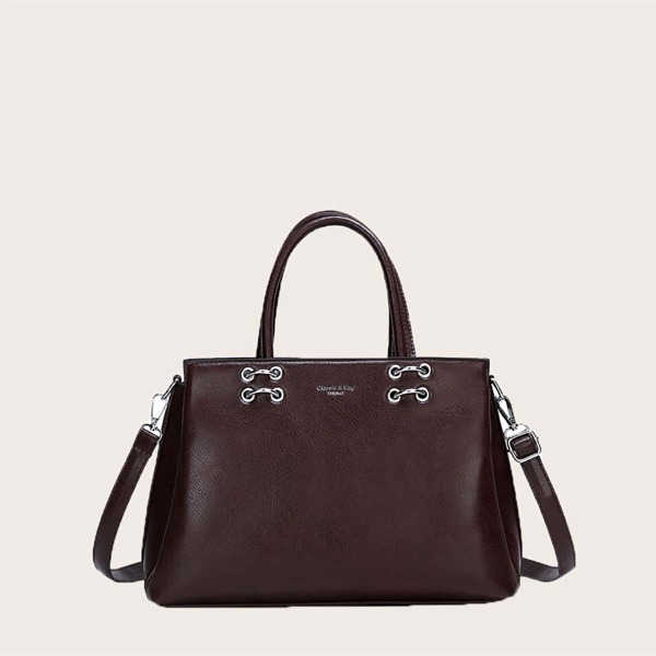 

Минималистская сумка-сэтчел с молнией, Коричневые