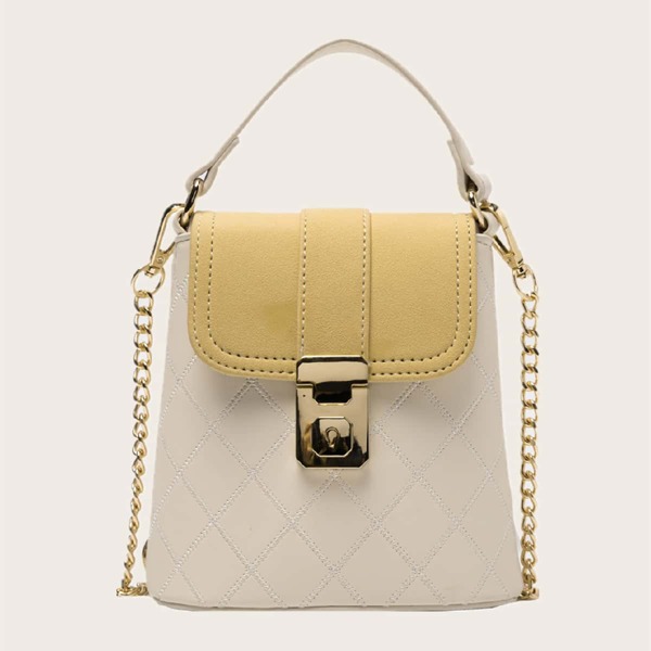 

Стеганая сумкас-сэтчел на цепочке, Многоцветный