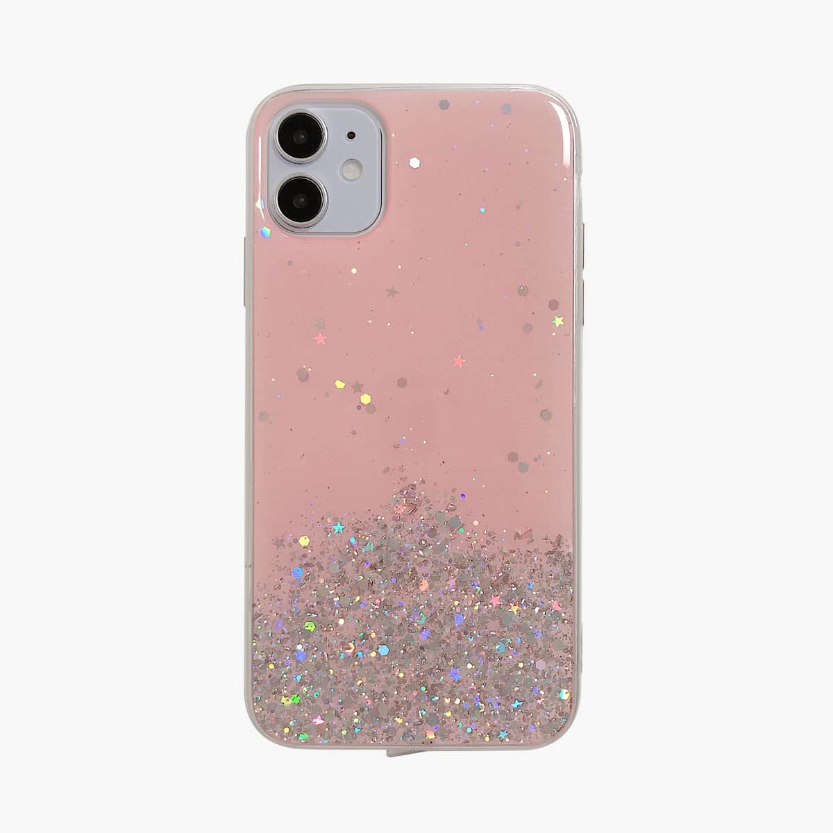 

1pc Sequin iPhone Case, Pink