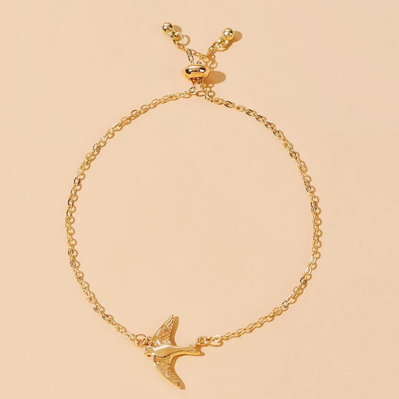 

Bird Link Chain Bracelet, Gold