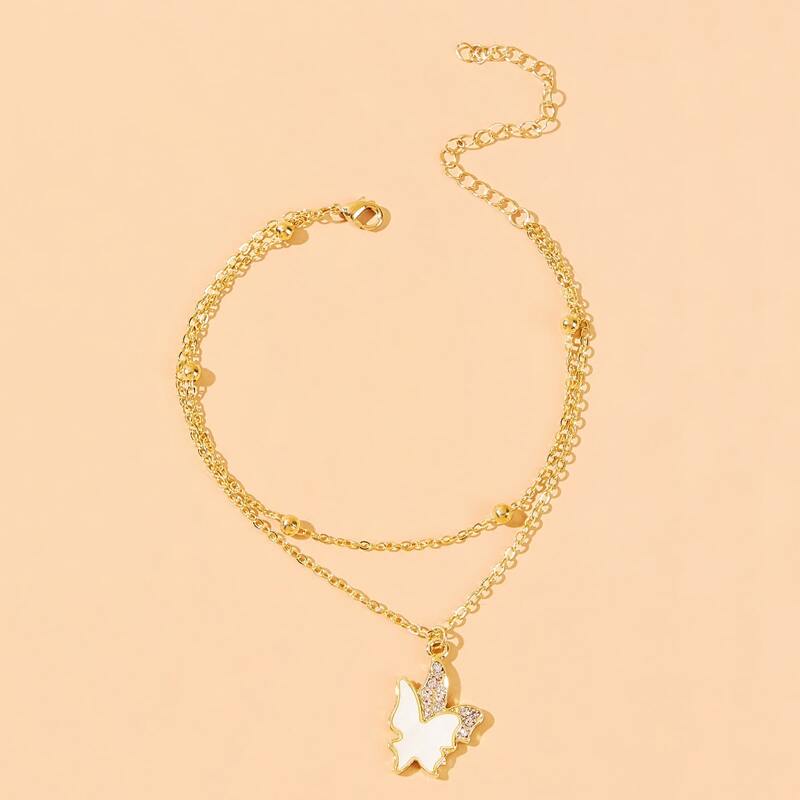 

Butterfly Layered Bracelet, Gold