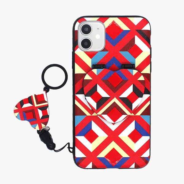 

1шт чехол для iPhone с узором ромба, Многоцветный