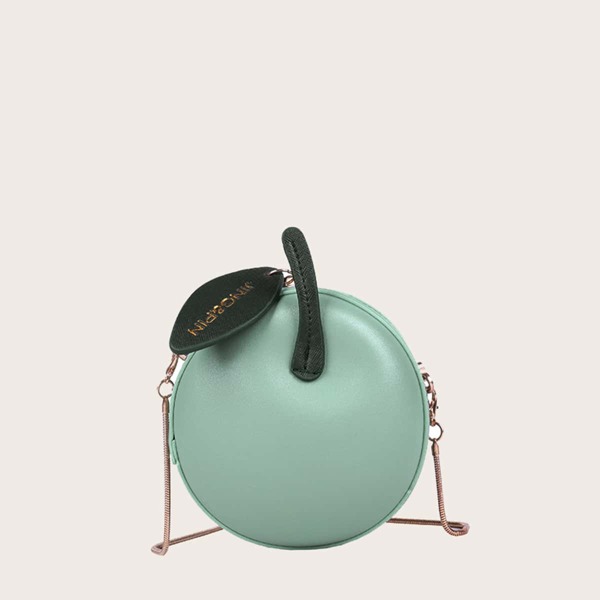 

Mini Orange Shaped Box Bag, Green