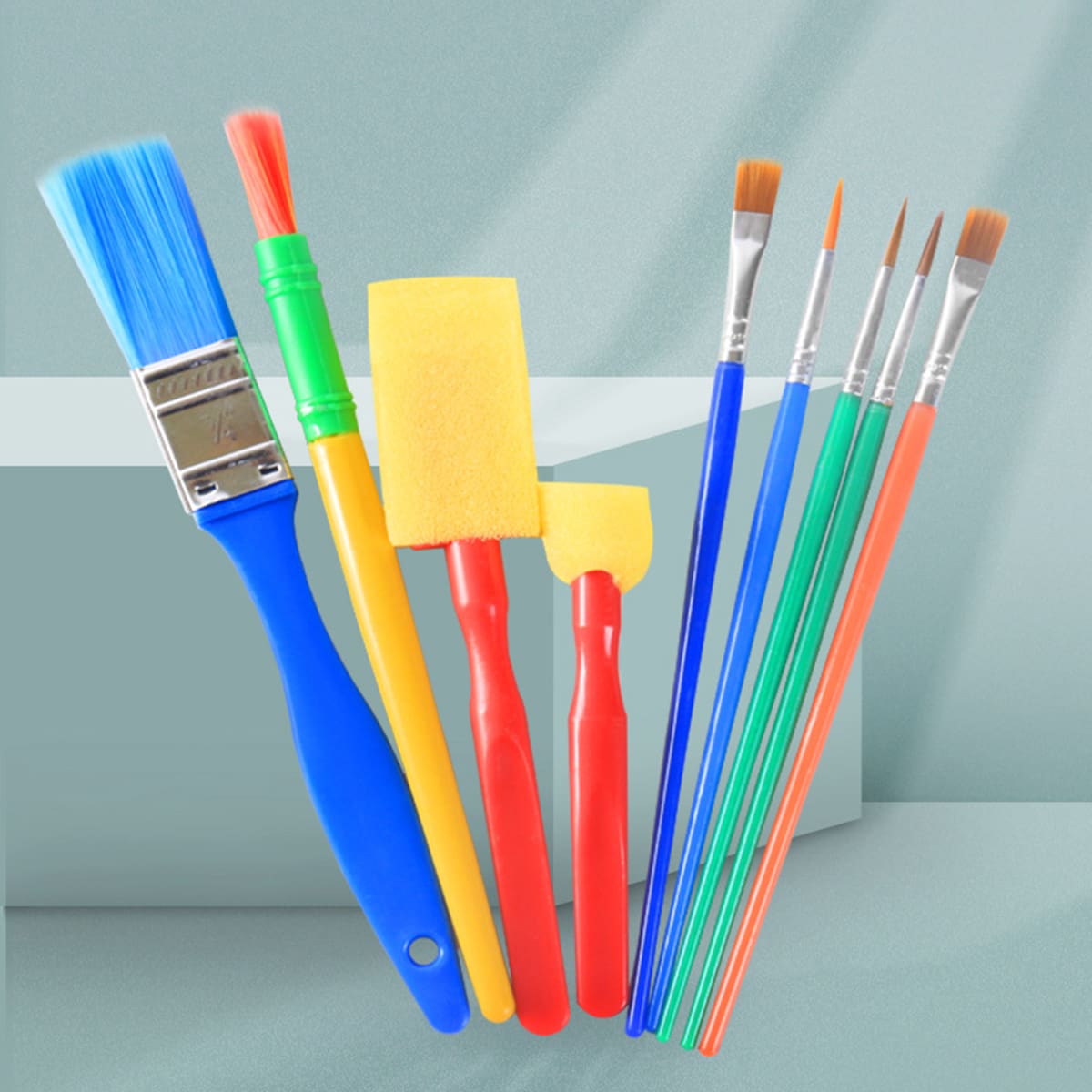 

9pcs Painting Brush Set, Multicolor