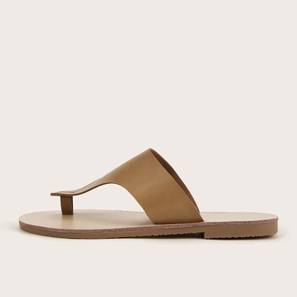 

Minimalist Thong Sandals, Brown