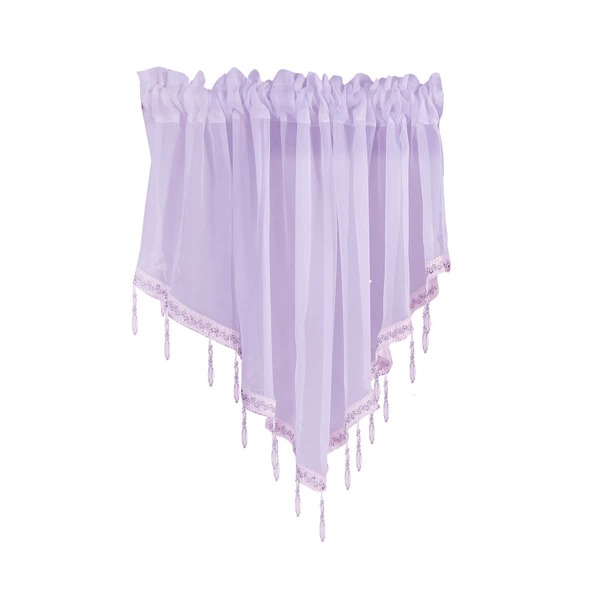 

1pc Pendant Decor Triangle Valance, Purple