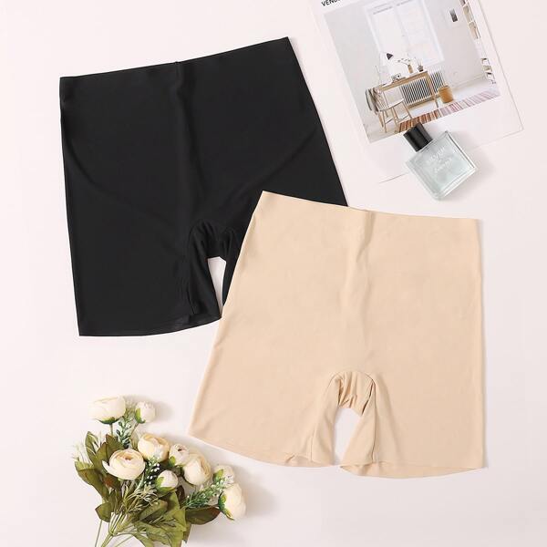 

2pack Plus High Waisted Safety Panty Set, Multicolor