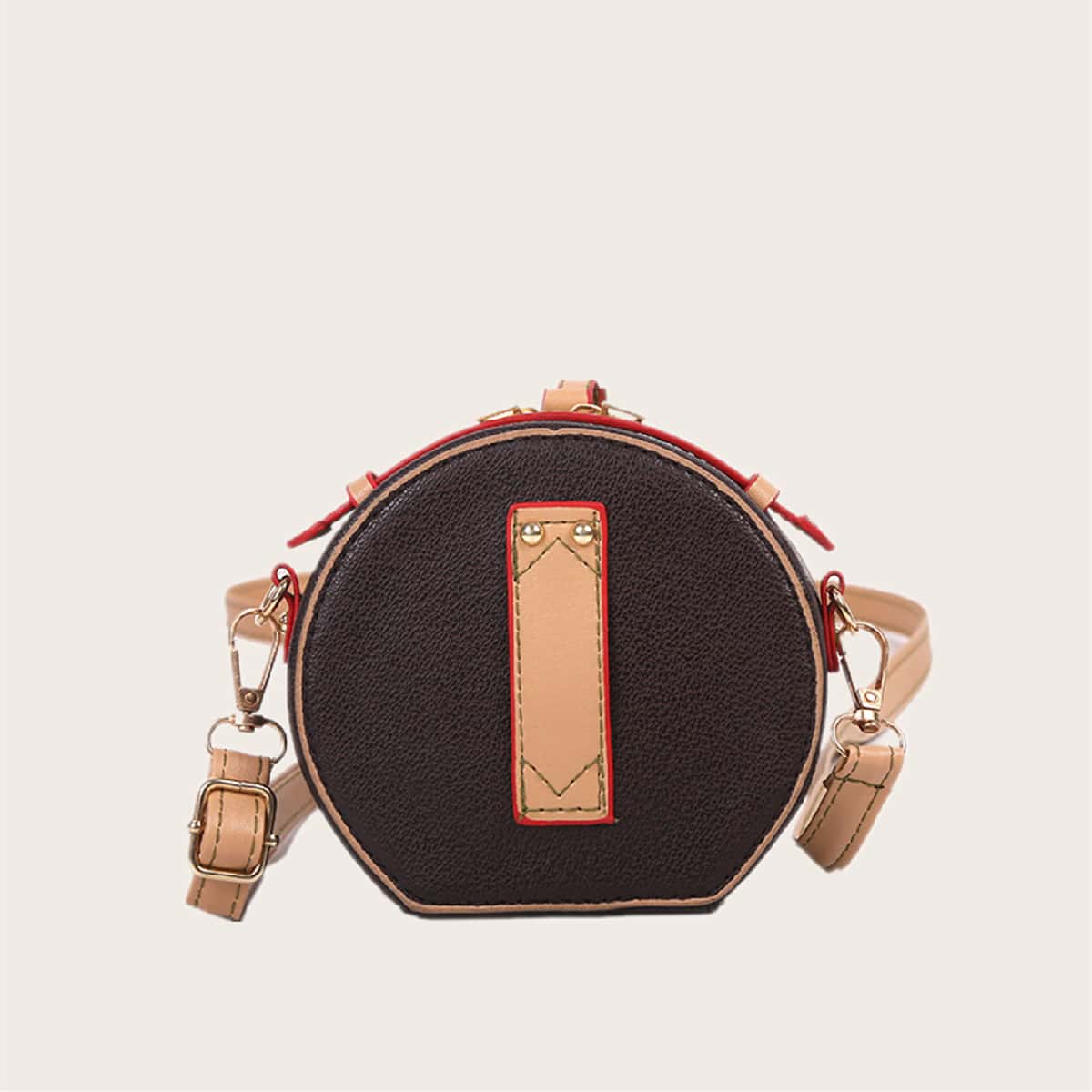 

Mini Round Crossbody Bag, Brown
