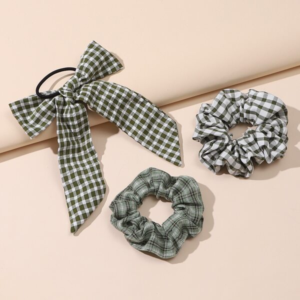 

3шт повязка для волос в клетку, Многоцветный